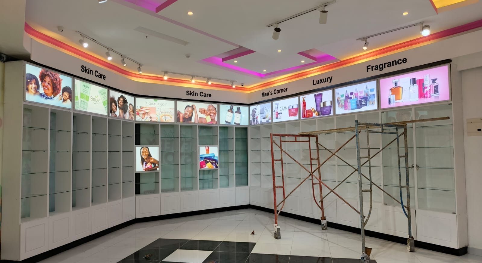 Retail Store Fit-Out — Branded Display Wall, Athi River, Kenya